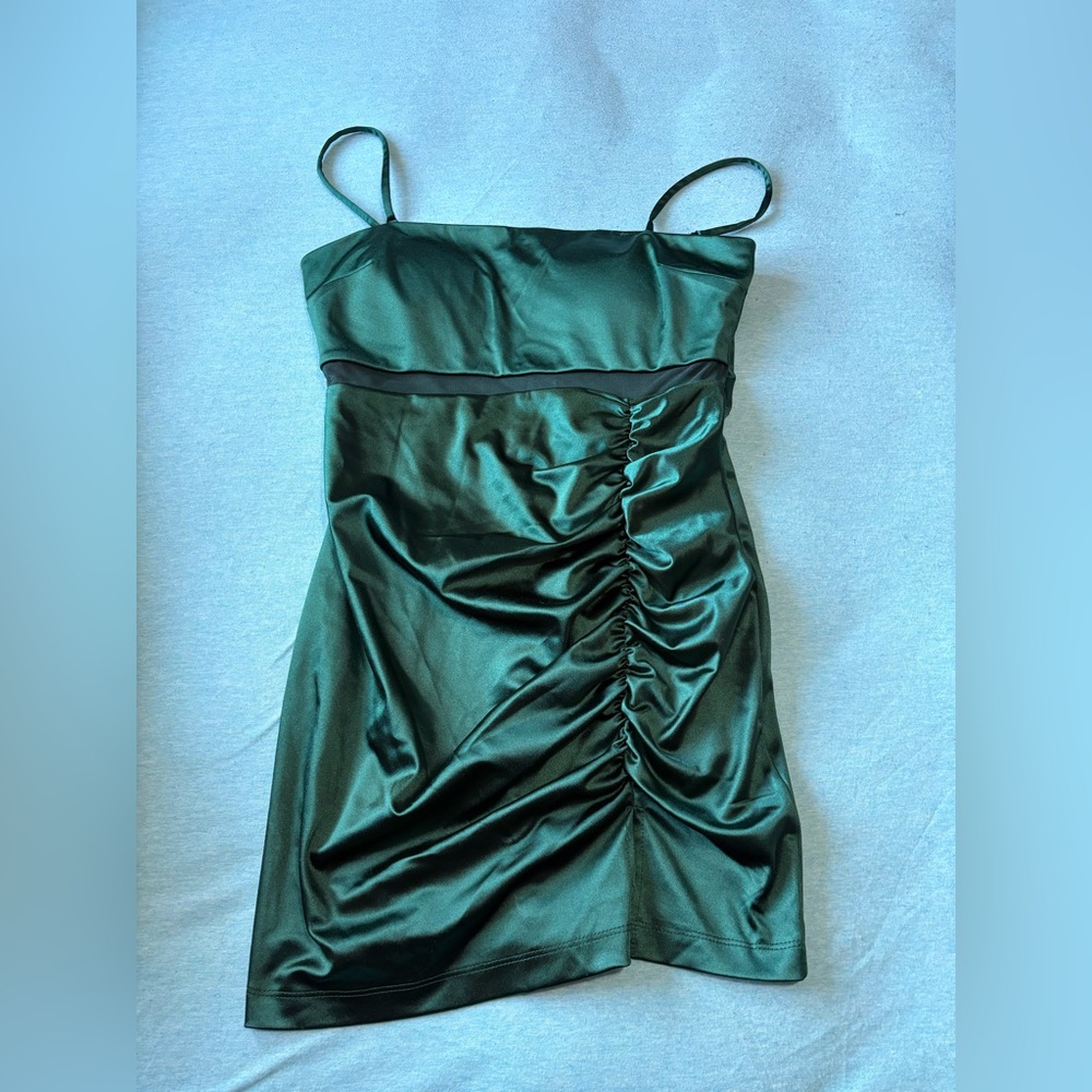 Windsor Green Satin Dress